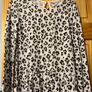 Luck Brand cheetah peplum top